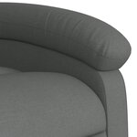 vidaXL Fauteuil inclinable en tissu gris foncé