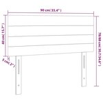 vidaXL Tête de lit Gris foncé 90x5x78/88 cm Velours