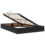 vidaXL Lit de Rangement avec matelas Noir 140 x 200 cm Velours