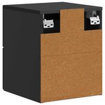 vidaXL Cabinet de chevet mural 2 Pièces Noir 34 5 x 33 x 40 cm