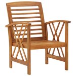 vidaXL Chaises de jardin lot de 2 Bois d'acacia massif