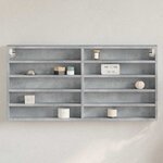 vidaXL Armoire à vitrine gris béton 100x8 5x50 cm bois d'ingénierie