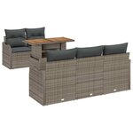 vidaXL Ensemble de canapé de jardin Manuel 6 Pièces Gris 100 x 55 x 73 cm