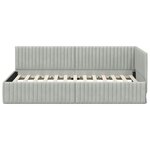 vidaXL Cadre de lit d'angle Gris clair 90 x 200 cm Velours