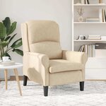 vidaXL fauteuil Crème 76 x 94 x 102 cm Microfibre