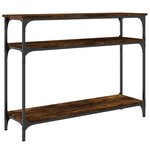vidaXL Table console chêne fumé 100x29x75 cm bois d'ingénierie