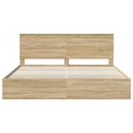 vidaXL Cadre de lit Chêne Sonoma 200 x 200 cm Bois Ingénierie