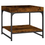 vidaXL Table basse chêne fumé 49 5x49 5x45 cm bois d'ingénierie