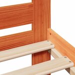 vidaXL Cadre de lit sans matelas cire marron 160x200cm bois pin massif