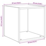 vidaXL Meubles TV - 4 pièces en bois ancien - 37 x 35 x 37 cm - Bois aggloméré