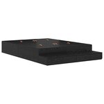 vidaXL Cadre de lit avec rangement Chêne noir 150 cm Bois d'ingénierie