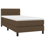 vidaXL Sommier à lattes de lit et matelas et LED Marron foncé 80x200cm