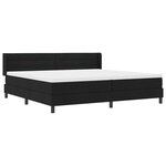 vidaXL Lit boxspring avec matelas avec matelas Noir 200 x 200 cm