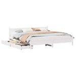vidaXL Cadre de lit sans matelas blanc 180x200 cm bois massif de pin