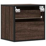 vidaXL Tables de chevet murales 2 Pièces chêne marron 40x31x39 5 cm
