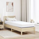 vidaXL Matelas Blanc  bleu 80 x 200 cm Mousse