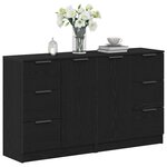 vidaXL Buffet Chêne noir 120 x 30 x 70 cm Bois d'ingénierie