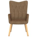 Vidaxl chaise de relaxation avec tabouret taupe tissu