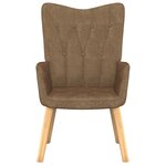 vidaXL Chaise de relaxation avec tabouret Taupe Tissu