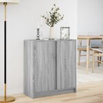 vidaXL Buffet avec LED sonoma gris 77x34x85 cm bois d'ingénierie