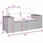vidaXL Ensemble de canapé de jardin 10 Pièces Noir polyrotin