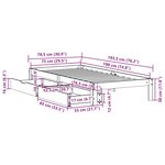 vidaXL Cadre de lit avec tiroirs sans matelas 75x190 cm