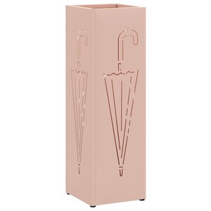 vidaXL Porte-parapluie Rose 15 5 x 15 5 x 49 cm Acier