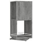 vidaXL Armoire rotative Gris béton 34 5x34 5x75 5 cm bois d'ingénierie