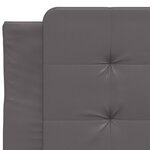 vidaXL Lit avec matelas gris 90x200 cm similicuir