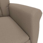 vidaXL Fauteuil Relax Taupe Taupe 70.5 x 96.5 x 95 cm Polyester