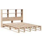vidaXL Lit bibliothèque sans matelas 140x200 cm bois massif