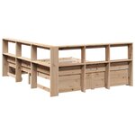 vidaXL Lit bibliothèque sans matelas 140x200 cm bois massif de pin