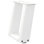 vidaXL Pieds de table basse en U 2 pièces Blanc 30 x (30-31) cm Acier