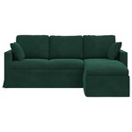 vidaXL Canapé Vert foncé 198 x 134 x 80 cm Velours