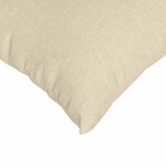 vidaXL Coussins de canapé 2 Pièces Crème 50 x 50 cm tissu