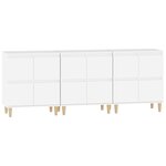 vidaXL Buffets 3 Pièces blanc 60x35x70 cm bois d'ingénierie