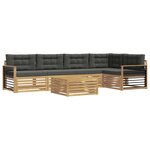 vidaXL Ensemble de canapés d'extérieur 6 pc Blanc et anthracite