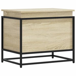 vidaXL Boîte de rangement avec couvercle chêne sonoma bois ingénierie