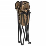 vidaXL Chaise de camping avec poche pliable lot de 2 marron