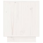 vidaXL Table de chevet Blanc 40x34x40 cm Bois de pin solide