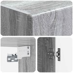 vidaXL Armoire Murale 33 x 34 5 x 90 cm Bois d'ingénierie Sonoma gris