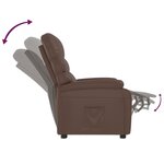 vidaXL Fauteuil inclinable Marron Similicuir