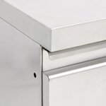 vidaXL Armoires de cuisine commerciale avec 3 tiroirs 2 Pièces Inox