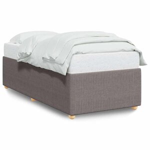 vidaXL Cadre de lit sans matelas taupe 90x190 cm tissu