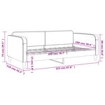 vidaXL Lit de repos gris clair 100x200 cm tissu