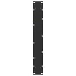 vidaXL Pieds de table à manger en U 3 pièces Noir 70 x (72-73) cm Acier