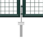 vidaXL Portail de jardin Acier 400 x 100 cm Vert