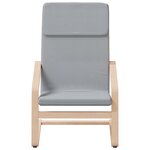 vidaXL Chaise de relaxation avec repose-pied Gris clair Tissu