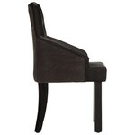 vidaXL Chaises à manger lot de 2 noir cuir de chèvre véritable