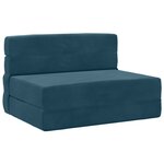 vidaXL Canapé-lit pliable Bleu 100 x 80 x 60 cm Tissu